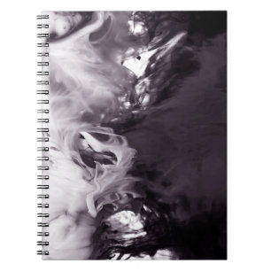 Caderno Espiral Tinta na fotografia Ying Yang da água inspirada