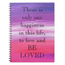 Caderno Espiral Tinta rosa incrível com amor