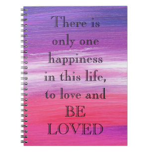 Caderno Espiral Tinta rosa incrível com amor