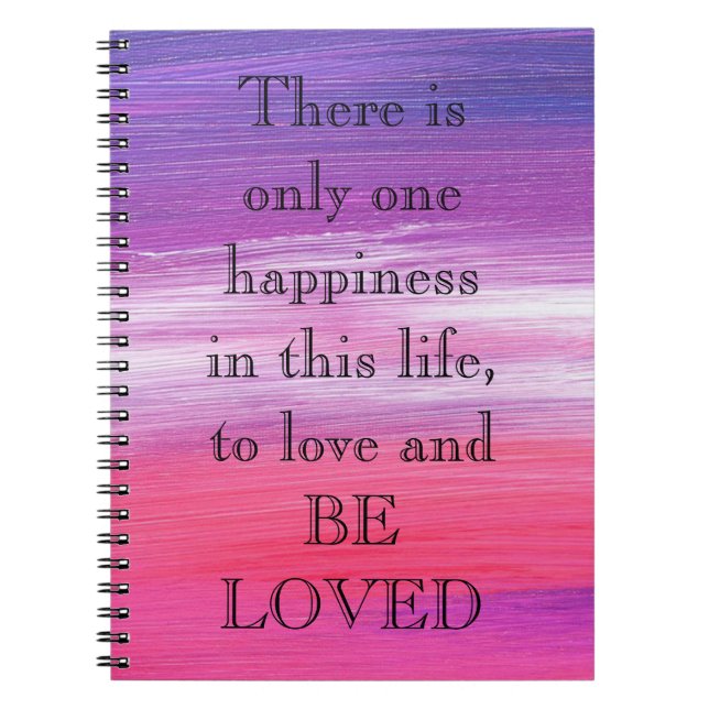 Caderno Espiral Tinta rosa incrível com amor (Frente)