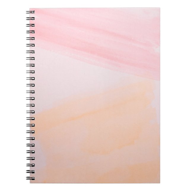 Caderno Espiral Tintas cor-de-rosa e laranja (Frente)
