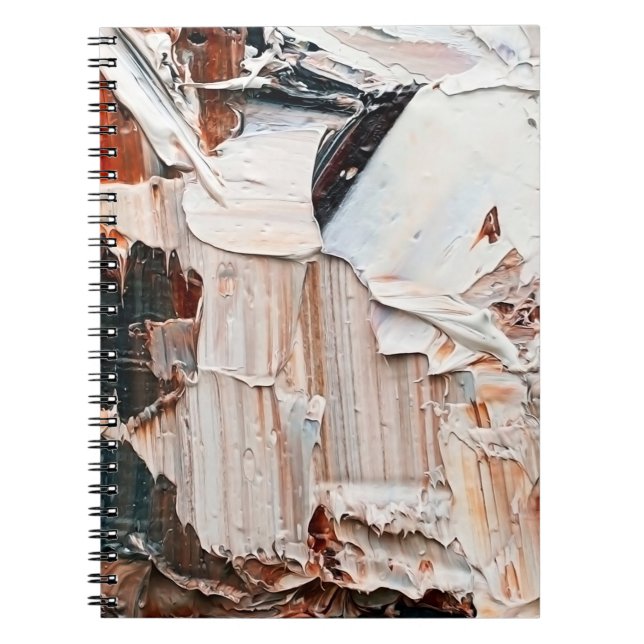 Caderno Espiral Tintas e alivios de óleo pastoso em relevo. Protoc (Frente)