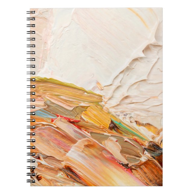 Caderno Espiral Tintas e alivios de óleo pastoso em relevo. Protoc (Frente)