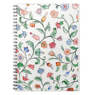 Caderno Espiral Tiny Floral Twines design on a Notebook / Journal