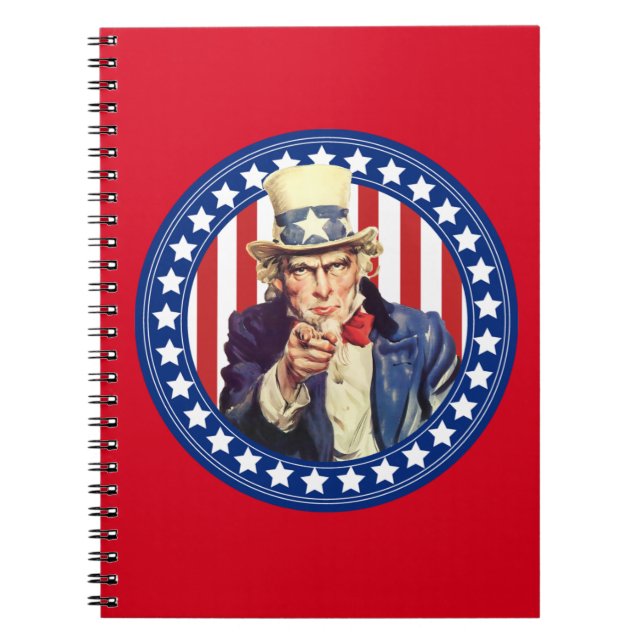 Caderno Espiral Tio Sam Stars and Stripes (Frente)