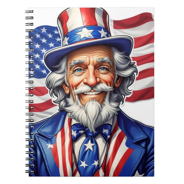 Caderno Espiral Tio Sam USA (Frente)
