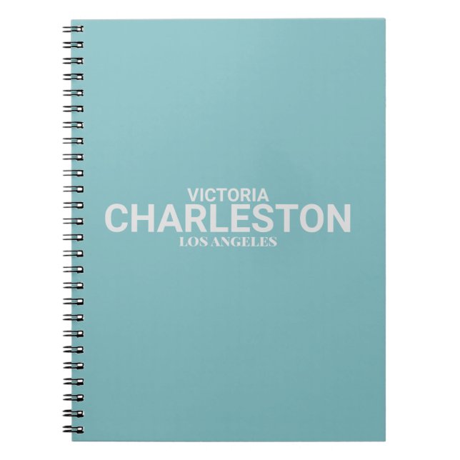 Caderno Espiral Tipo Moderno Azul (Frente)