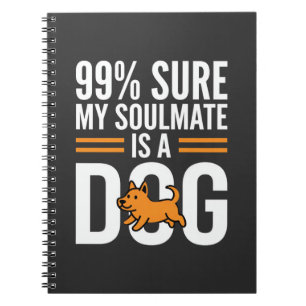 Caderno Espiral Tipografia de Cachorro Alma Gêmea Amante de Animai