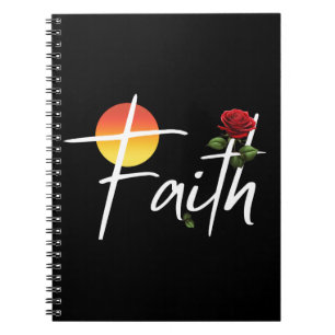 Caderno Espiral Tipografia de Fé com Rosas