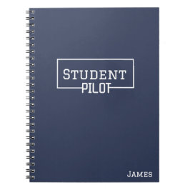Caderno Espiral Tipografia de Piloto Estudante, Minimalista, Simpl
