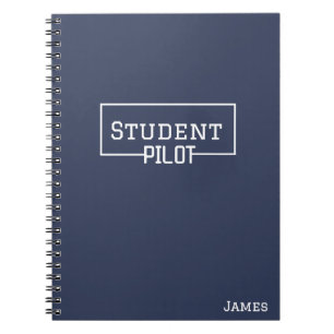 Caderno Espiral Tipografia de Piloto Estudante, Minimalista, Simpl