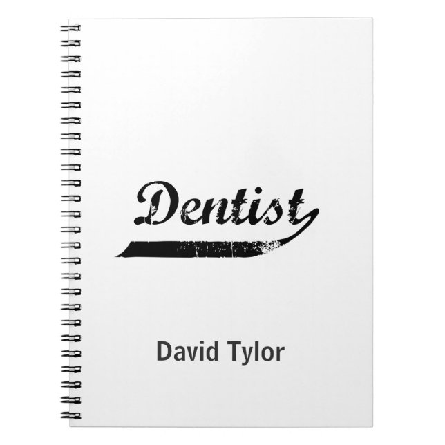 Caderno Espiral Tipografia Dentista (Frente)