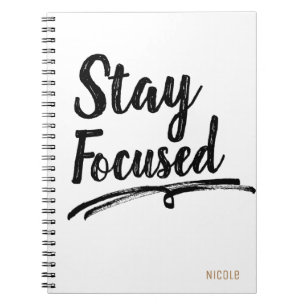 Caderno Espiral Tipografia FOCALIZADA ESTADA do escritório do
