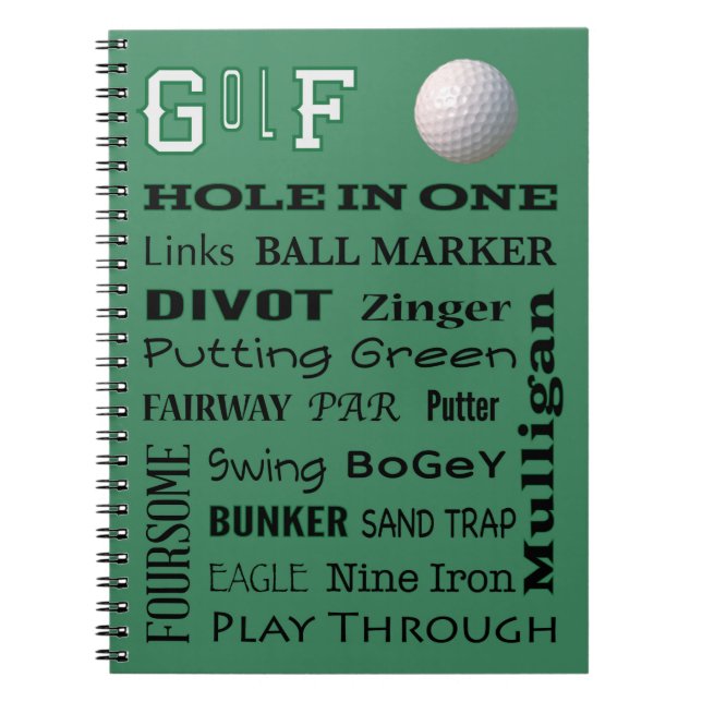 Caderno Espiral Tipografia GOLF (Frente)