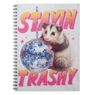Caderno Espiral Tipografia Gráfica de Gambá Disco Humorística