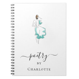 Caderno Espiral Tipografia personalizada de trabalho de arte de po