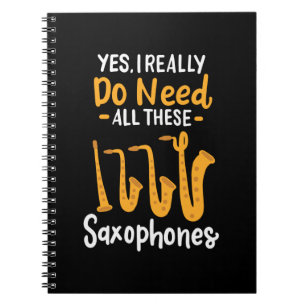 Caderno Espiral Tipos saxofone