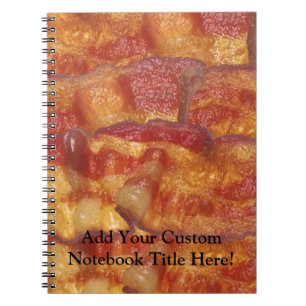Caderno Espiral Tira de bacon fritada