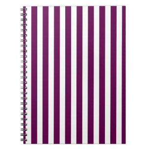 Caderno Espiral Tiras de ameixa e doces brancos