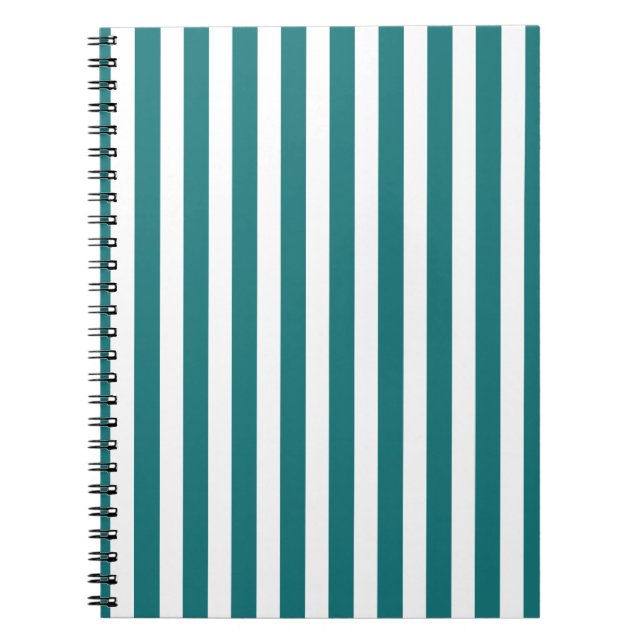 Caderno Espiral Tiras de doce, de cor branca (Frente)