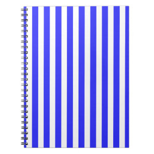 Caderno Espiral Tiras de doces, azuis e brancas