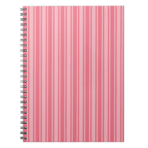 Caderno Espiral Tiras de doces cor-de-rosa-coral