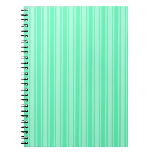 Caderno Espiral Tiras de doces verdes para casas (Frente)