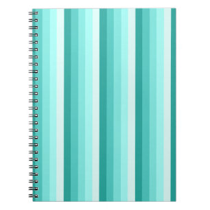 Caderno Espiral Tiras de sombra turquesa