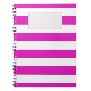 Caderno Espiral Tiras rosa em qualquer cor com rótulo