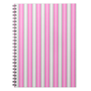 Caderno Espiral Tiras Rosa Neon Modernas com Efeito 3D