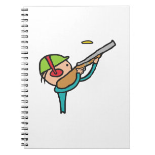 Caderno Espiral Tiros de Clay Pigeon