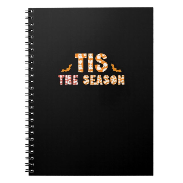 Caderno Espiral Tis The Season Funny Halloween Design (Frente)