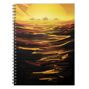Caderno Espiral Titã maior lua do planeta Saturno