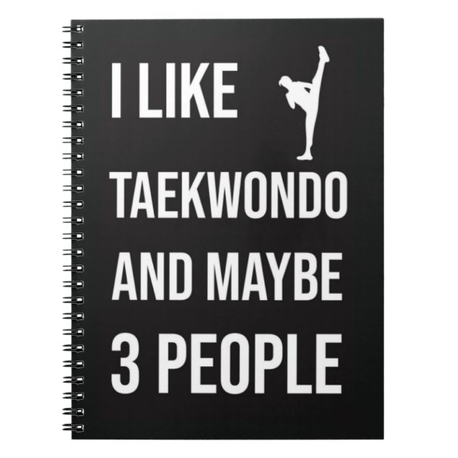 Caderno Espiral TKD Gifts Taekwondo Martial Arts Sport Fighter  (Frente)