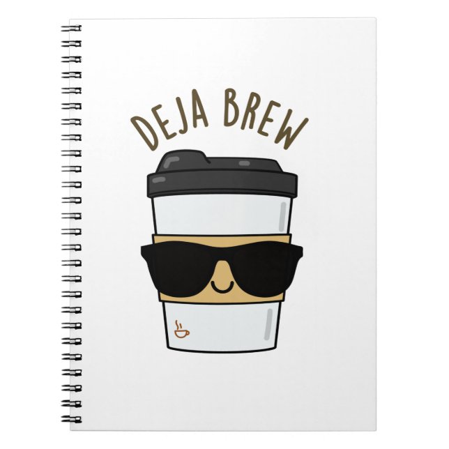 Caderno Espiral Tó Já Feito Piada Divertida de Café (Frente)