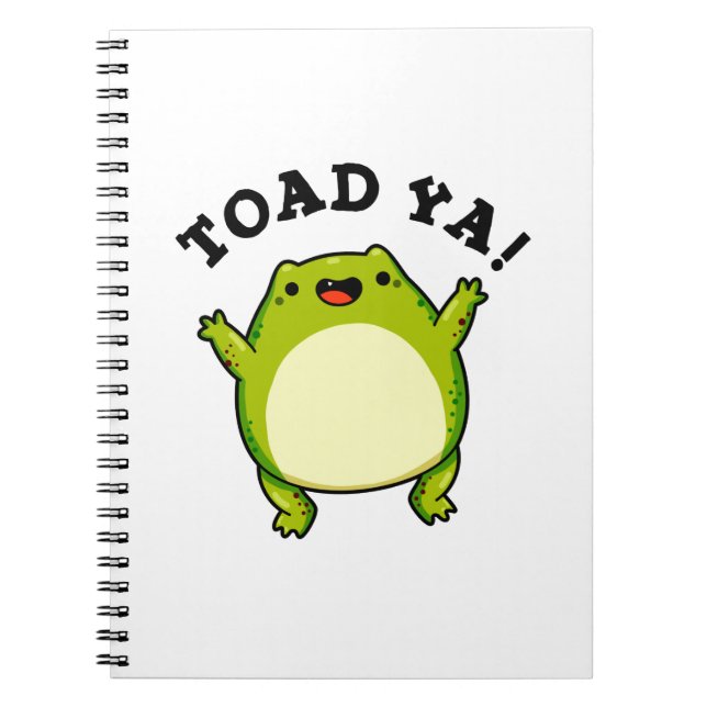Caderno Espiral Toad Ya Engraçado Sapo Pun (Frente)