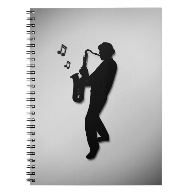 Caderno Espiral Toca Saxofone (Frente)