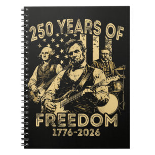 Caderno Espiral Tocando Violão 4 de Julho 250º Aniversário