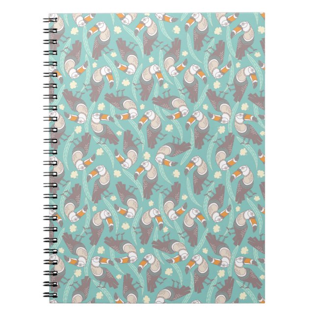 Caderno Espiral Tócanos exóticos da moda Topo do Tanque feminino (Frente)