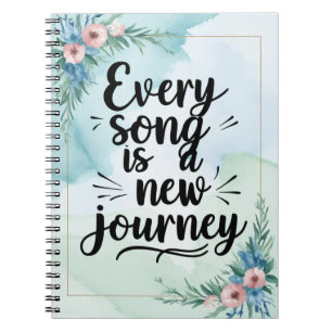 Caderno Espiral Toda Canção É Uma Nova Jornada
