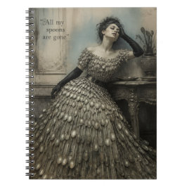 Caderno Espiral Todas as Minhas Colheres Se Foram Arte Divertida d