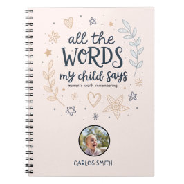 Caderno Espiral Todas as Palavras que Meu Filho Diz