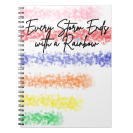 Caderno Espiral Todas as tempestades terminam com um notebook Rain