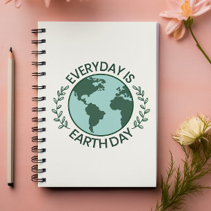 Caderno Espiral Todo Dia é Dia da Terra - Amante da Terra Verde Vi