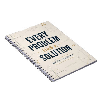 Caderno Espiral Todo Problema Tem uma Solução Inspiradora Matemáti