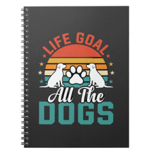 Caderno Espiral Todos Os Cães Amante De Cães Retrô