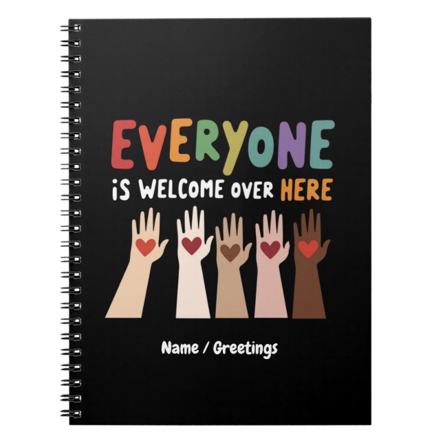 Caderno Espiral Todos São Bem-Vindos Aqui Professor De Idaho (Frente)