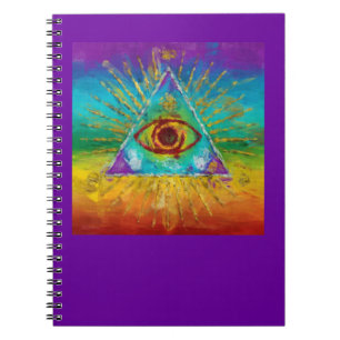 Caderno Espiral Todos Vendo Olhos De Deus - Arte abstrato