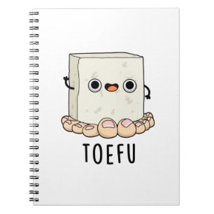 Caderno Espiral Toe-fu Engraçado Tofu Pun