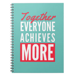 Caderno Espiral Together Everyone Achieves More Teamwork Office